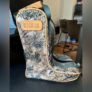 Jon Hart Cactus Print Boot Bag with Green Accents